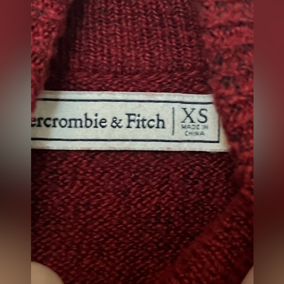 EUC Abercrombie & Fitch Fair Isle Sweater Red White Size XS - Picture 5 of 6